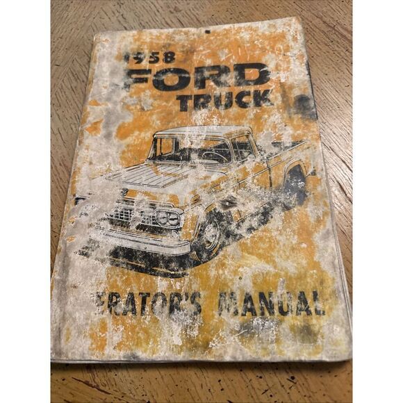 1958 Ford Truck Owner Operators Manual Pickup Stake Original 58 Not a Reprint - Picture 1 of 7